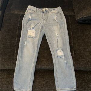 Distressed Light Blue Jeans